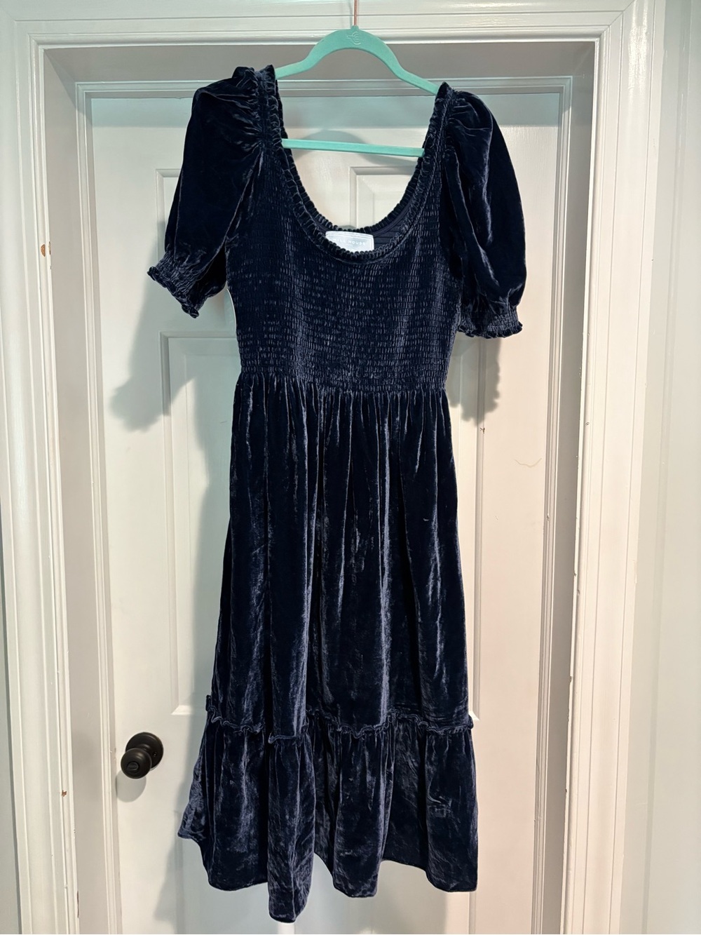 NWT Hill House Home The Louisa Nap Dress in Navy Velvet